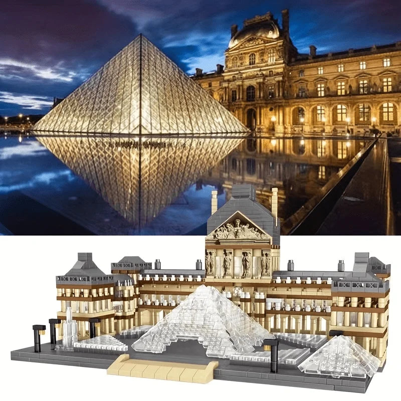 Louvre Museum Pyramid - Mini Brick Set