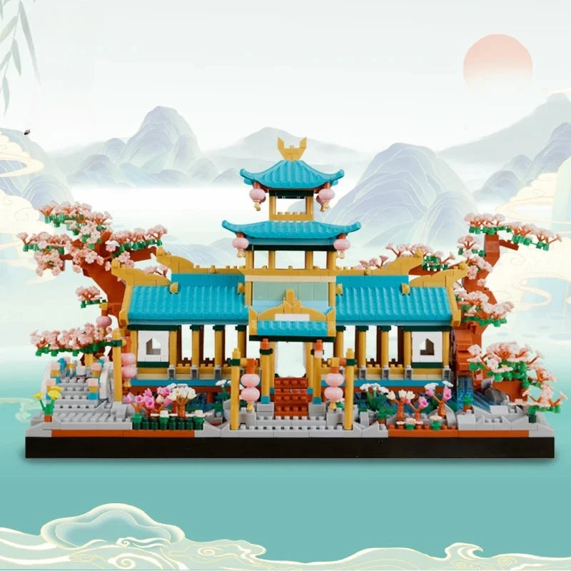 Peach Blossom Pavilion - Mini Brick Set