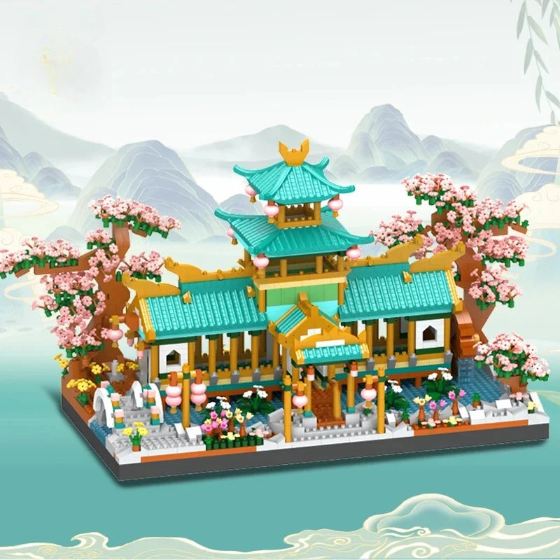 Peach Blossom Pavilion - Mini Brick Set